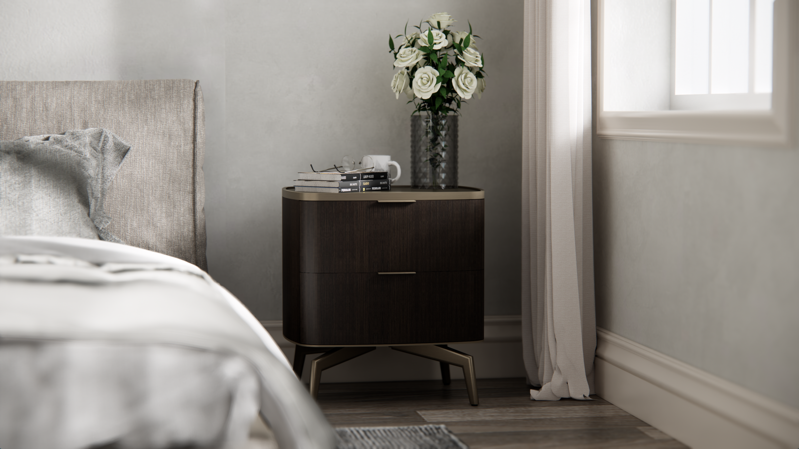 Vermont Bedside Table/Nightstand